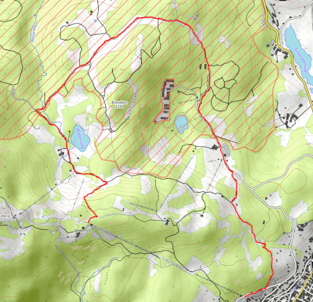 Wanderroute von der Kransberg-Bergstation