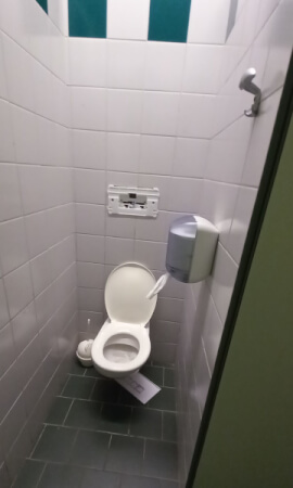 Zustand der Toiletten auf dem Campingplatz Sereella
